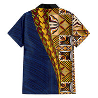 Samoan Siapo Family Matching Off Shoulder Maxi Dress and Hawaiian Shirt Tatau Pattern Half Style LT03 - Polynesian Pride
