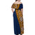 Samoan Siapo Family Matching Off Shoulder Maxi Dress and Hawaiian Shirt Tatau Pattern Half Style LT03 - Polynesian Pride