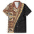 Samoan Siapo Hawaiian Shirt Tatau Pattern Half Style Retro Mode LT03 Brown - Polynesian Pride