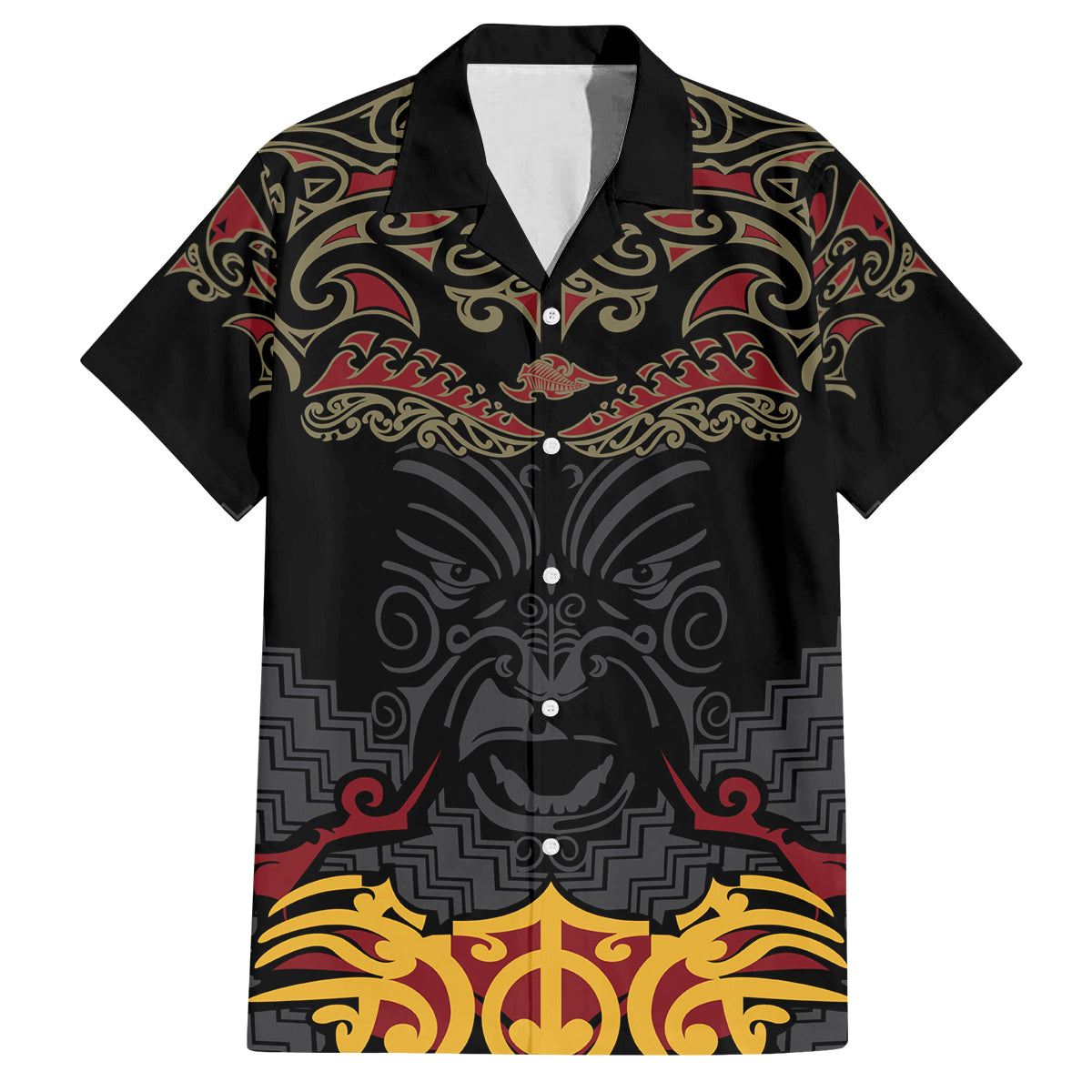 Custom New Zealand Rugby Family Matching Off Shoulder Maxi Dress and Hawaiian Shirt Black Fern Maori Tribal Pattern LT03 Dad's Shirt - Short Sleeve Black - Polynesian Pride