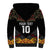 Custom New Zealand Rugby Sherpa Hoodie Black Fern Maori Tribal Pattern LT03 - Polynesian Pride