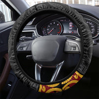 New Zealand Rugby Steering Wheel Cover Black Fern Maori Tribal Pattern LT03 - Polynesian Pride