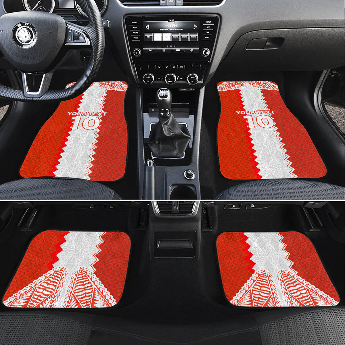 Custom Tonga Rugby Car Mats Ikale Tahi Ngatu Tribal Pattern