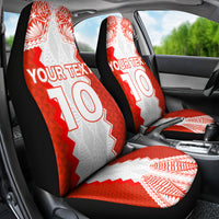 Custom Tonga Rugby Car Seat Cover Ikale Tahi Ngatu Tribal Pattern