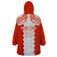 Custom Tonga Rugby Wearable Blanket Hoodie Ikale Tahi Ngatu Tribal Pattern LT03 - Polynesian Pride