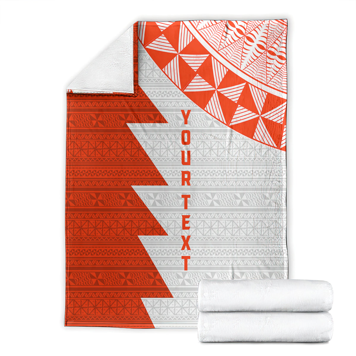 Custom Tonga Rugby Blanket Ikale Tahi Ngatu Tribal Pattern Half Style