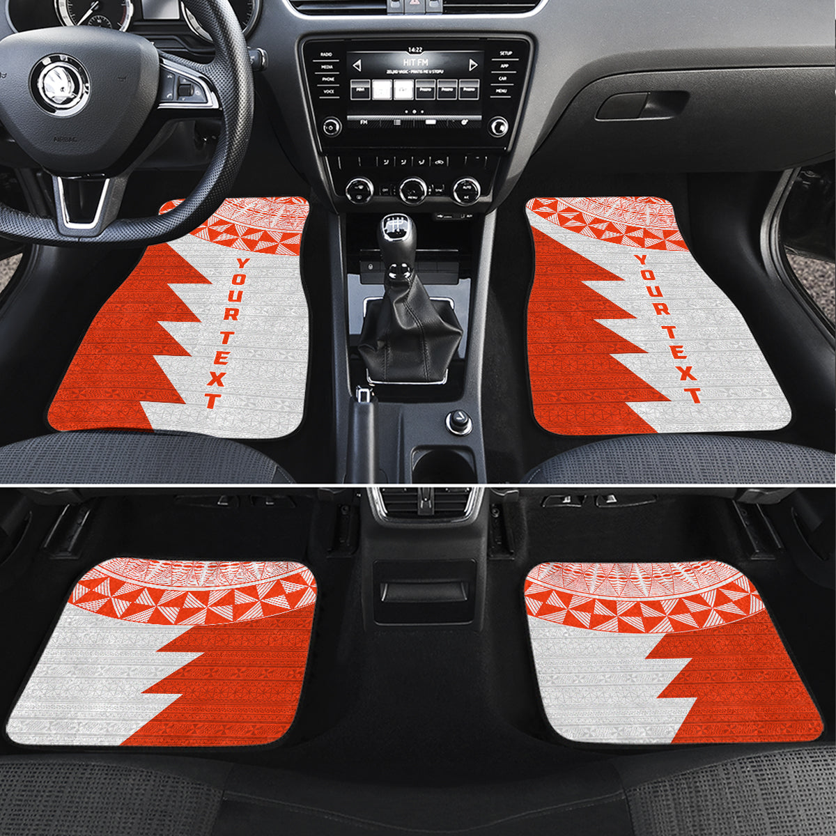 Custom Tonga Rugby Car Mats Ikale Tahi Ngatu Tribal Pattern Half Style