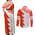 Custom Tonga Rugby Couples Matching Off Shoulder Maxi Dress and Long Sleeve Button Shirt Ikale Tahi Ngatu Tribal Pattern Half Style LT03