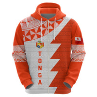 Custom Tonga Rugby Hoodie Ikale Tahi Ngatu Tribal Pattern Half Style LT03 - Polynesian Pride