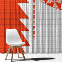 Custom Tonga Rugby Window Curtain Ikale Tahi Ngatu Tribal Pattern Half Style LT03 - Polynesian Pride