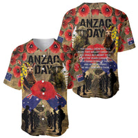 Australia and New Zealand ANZAC Day Baseball Jersey Kangaroo and Kiwi Bird Soldier-Honor and Remember Vintage Style