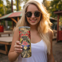 Australia and New Zealand ANZAC Day Skinny Tumbler Kangaroo and Kiwi Bird Soldier-Honor and Remember Vintage Style LT03 - Polynesian Pride