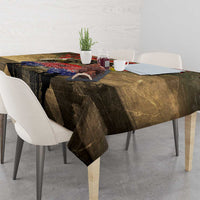 Australia and New Zealand ANZAC Day Tablecloth Kangaroo and Kiwi Bird Soldier-Honor and Remember Vintage Style