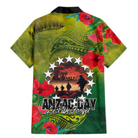 Cook Islands ANDAC Day Family Matching Mermaid Dress and Hawaiian Shirt Honor and Remember Soliders-Forever in My Thoughts Grunge Style