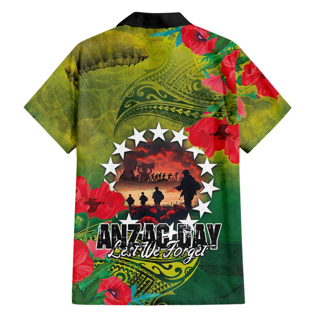Cook Islands ANDAC Day Family Matching Summer Maxi Dress and Hawaiian Shirt Honor and Remember Soliders-Forever in My Thoughts Grunge Style