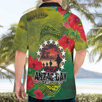 Cook Islands ANDAC Day Hawaiian Shirt Honor and Remember Soliders-Forever in My Thoughts Grunge Style