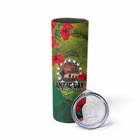 Cook Islands ANDAC Day Skinny Tumbler Honor and Remember Soliders-Forever in My Thoughts Grunge Style LT03 - Polynesian Pride