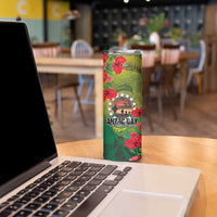 Cook Islands ANDAC Day Skinny Tumbler Honor and Remember Soliders-Forever in My Thoughts Grunge Style LT03 - Polynesian Pride