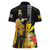 Hawaii King Kamehameha Day Women Polo Shirt Kanaka Maoli Hibiscus Flower and Kakau Pattern