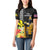 Hawaii King Kamehameha Day Women Polo Shirt Kanaka Maoli Hibiscus Flower and Kakau Pattern