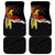 Papua New Guinea Remembrance Day Car Mats Bird of Paradise Plumeria Flower and Polynesian Pattern