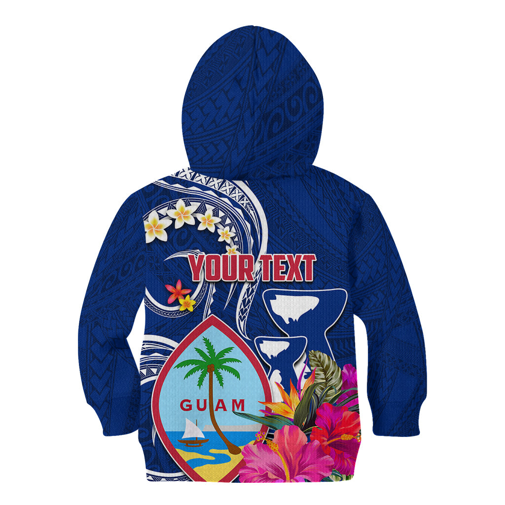 Guam Liberation Kid Hoodie Latte Stone and Guahan Seal Jungle Flower