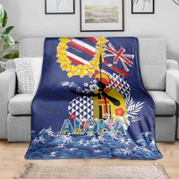 Hawaii King Kamehameha Day Blanket Lei Sea Waves Polynesian Tapa Pattern LT03 - Polynesian Pride