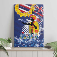 Hawaii King Kamehameha Day Canvas Wall Art Lei Sea Waves Polynesian Tapa Pattern LT03 - Polynesian Pride