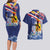 Hawaii King Kamehameha Day Couples Matching Long Sleeve Bodycon Dress and Hawaiian Shirt Lei Sea Waves Polynesian Tapa Pattern