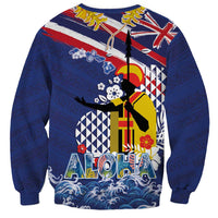 Hawaii King Kamehameha Day Sweatshirt Lei Sea Waves Polynesian Tapa Pattern LT03 - Polynesian Pride