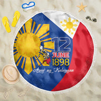 Philippines Independence Day Beach Blanket Araw ng Kalayaan Polynesian Sun and YAKAN Pattern