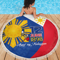Philippines Independence Day Beach Blanket Araw ng Kalayaan Polynesian Sun and YAKAN Pattern