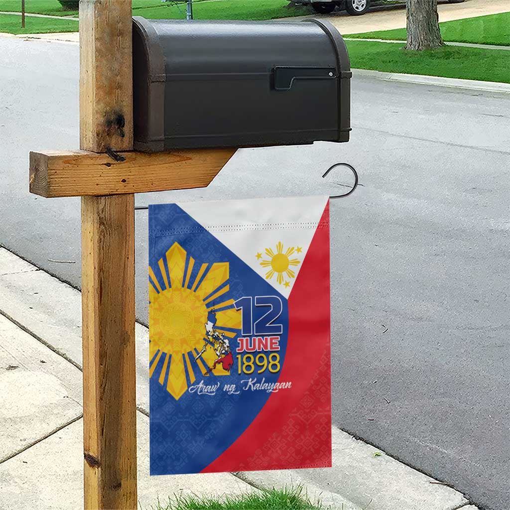 Philippines Independence Day Garden Flag Araw ng Kalayaan Polynesian Sun and YAKAN Pattern