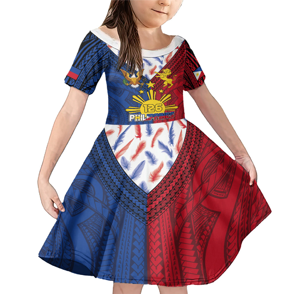 Philippines Independence Day 126th Anniversary Family Matching Mermaid Dress and Hawaiian Shirt Polynesian Pattern National Flag Style