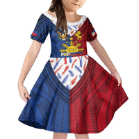 Philippines Independence Day 126th Anniversary Family Matching Tank Maxi Dress and Hawaiian Shirt Polynesian Pattern National Flag Style