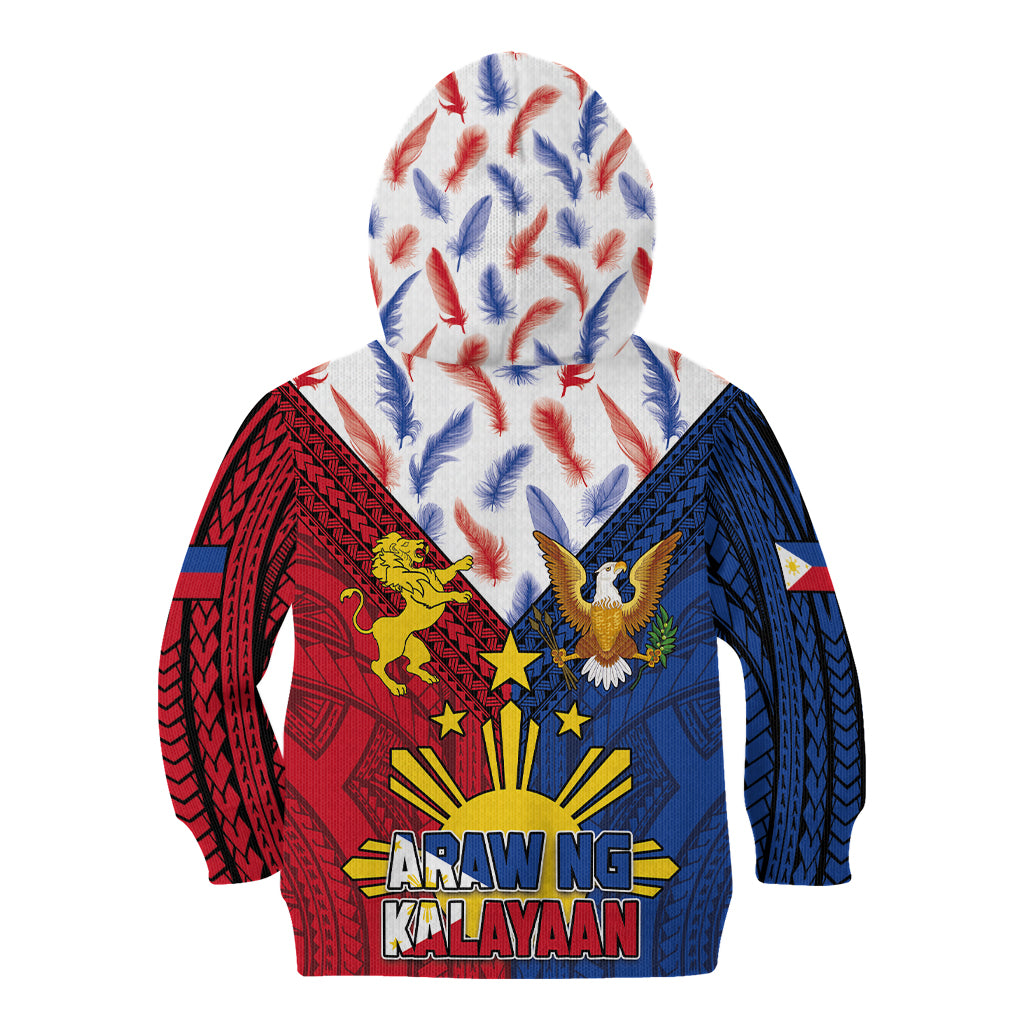 Philippines Independence Day 126th Anniversary Kid Hoodie Polynesian Pattern National Flag Style