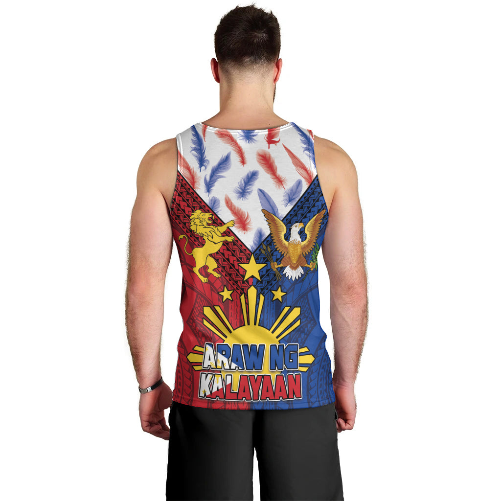 Philippines Independence Day 126th Anniversary Men Tank Top Polynesian Pattern National Flag Style