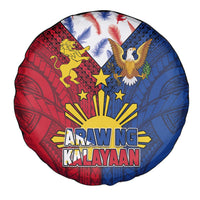 Philippines Independence Day 126th Anniversary Spare Tire Cover Polynesian Pattern National Flag Style