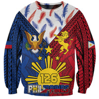 Philippines Independence Day 126th Anniversary Sweatshirt Polynesian Pattern National Flag Style