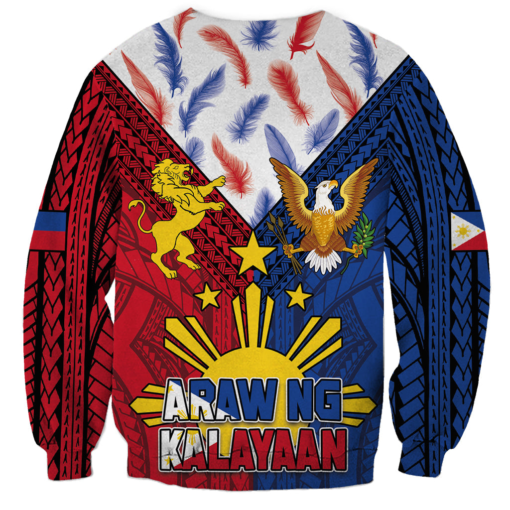 Philippines Independence Day 126th Anniversary Sweatshirt Polynesian Pattern National Flag Style