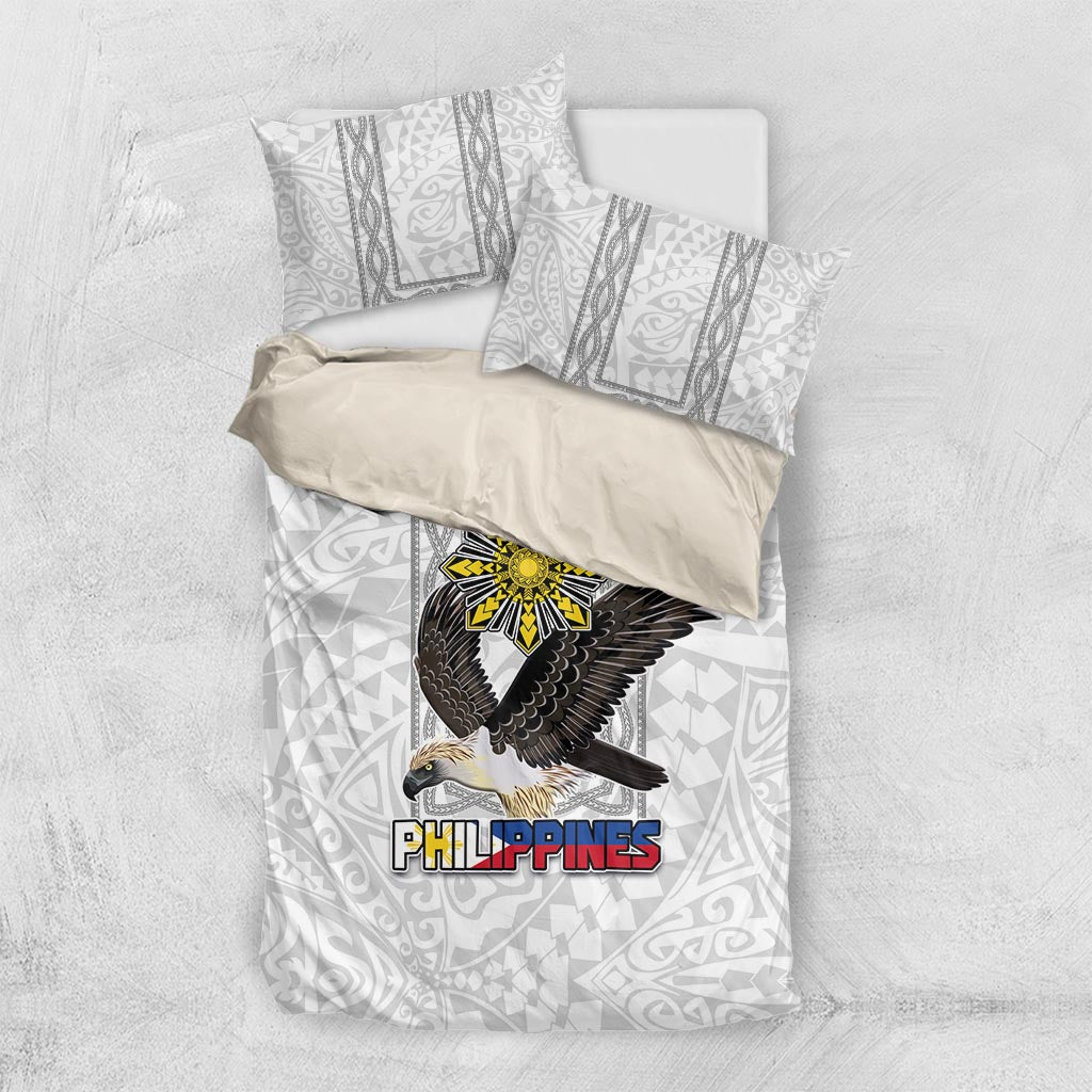 Philippines Eagle Week Bedding Set Polynesian Pattern Barong Style