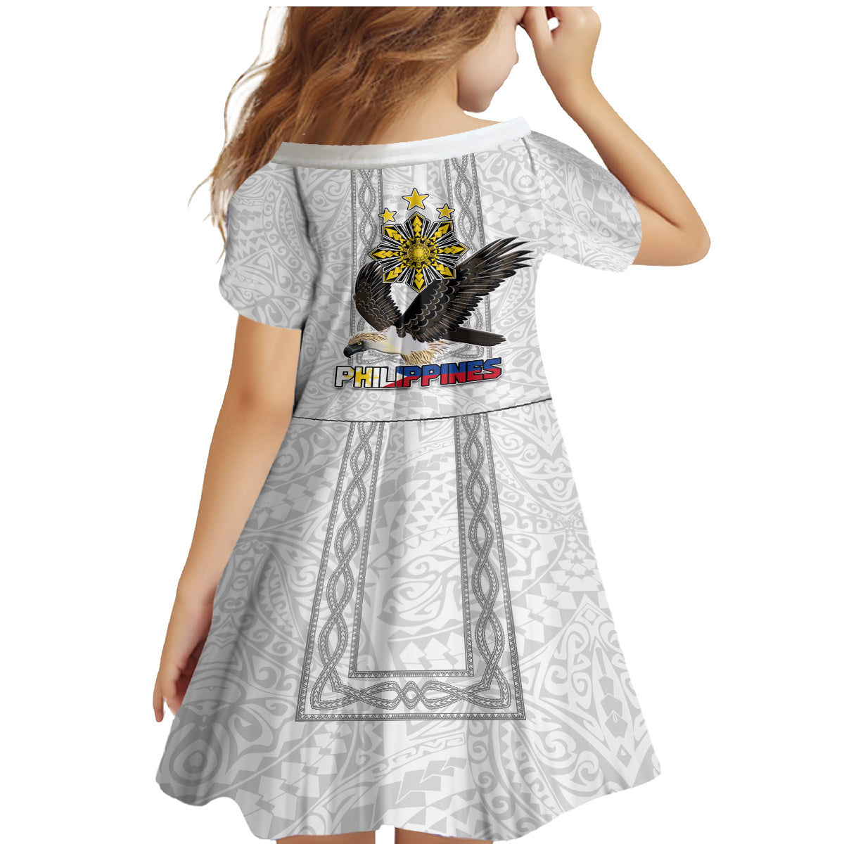 Philippines Eagle Week Family Matching Mermaid Dress and Hawaiian Shirt Polynesian Pattern Barong Style