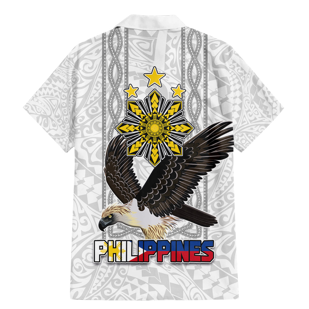 Philippines Eagle Week Family Matching Mermaid Dress and Hawaiian Shirt Polynesian Pattern Barong Style