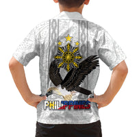 Philippines Eagle Week Family Matching Summer Maxi Dress and Hawaiian Shirt Polynesian Pattern Barong Style