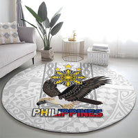 Philippines Eagle Week Round Carpet Polynesian Pattern Barong Style