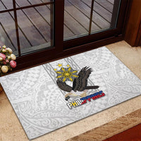 Philippines Eagle Week Rubber Doormat Polynesian Pattern Barong Style