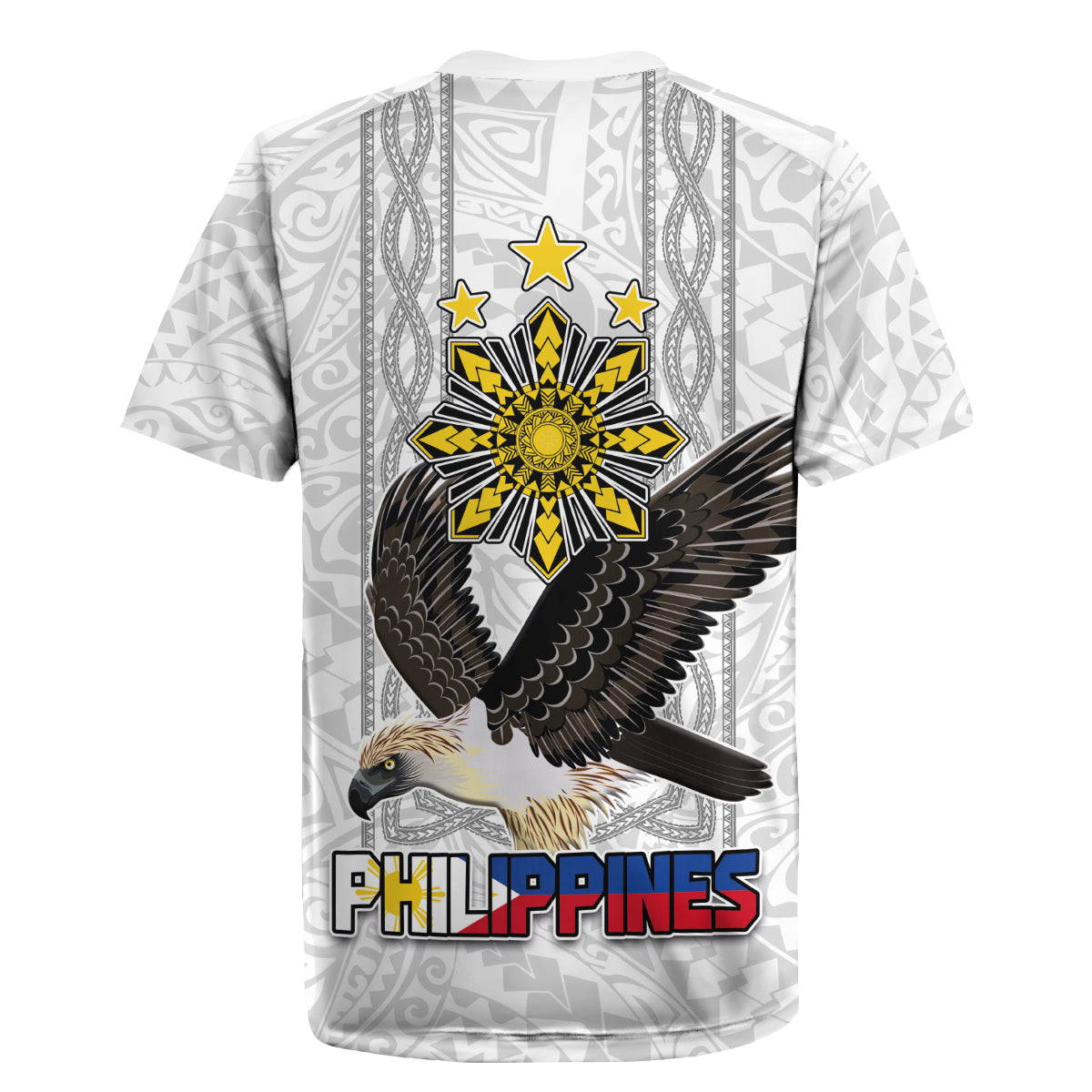 Philippines Eagle Week Rugby Jersey Polynesian Pattern Barong Style