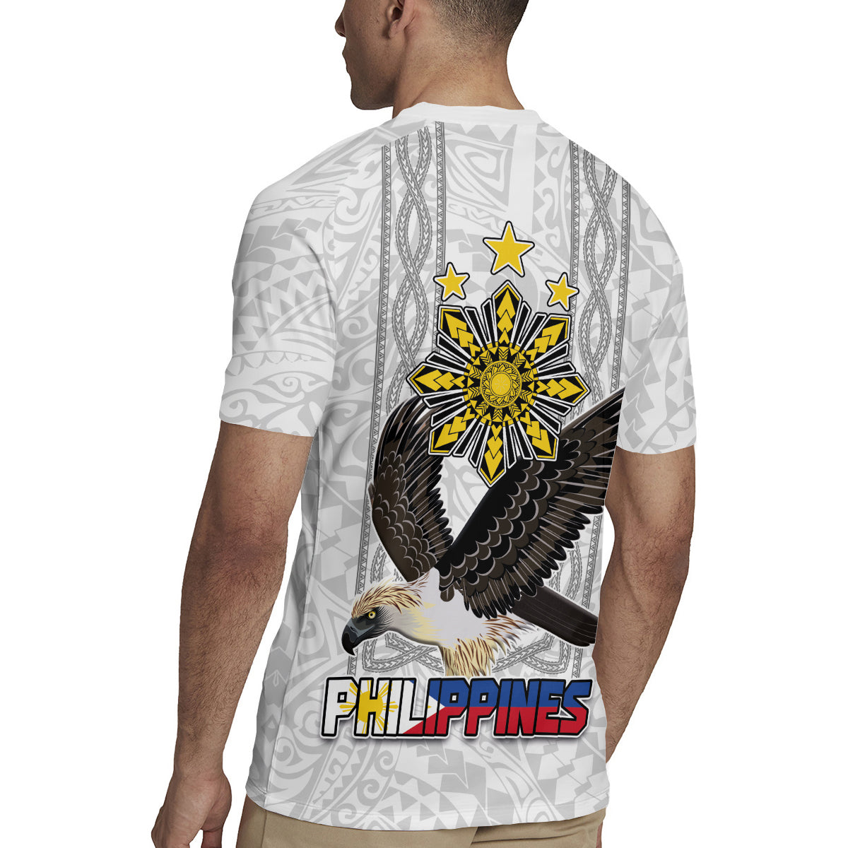 Philippines Eagle Week Rugby Jersey Polynesian Pattern Barong Style