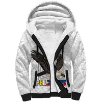 Philippines Eagle Week Sherpa Hoodie Polynesian Pattern Barong Style