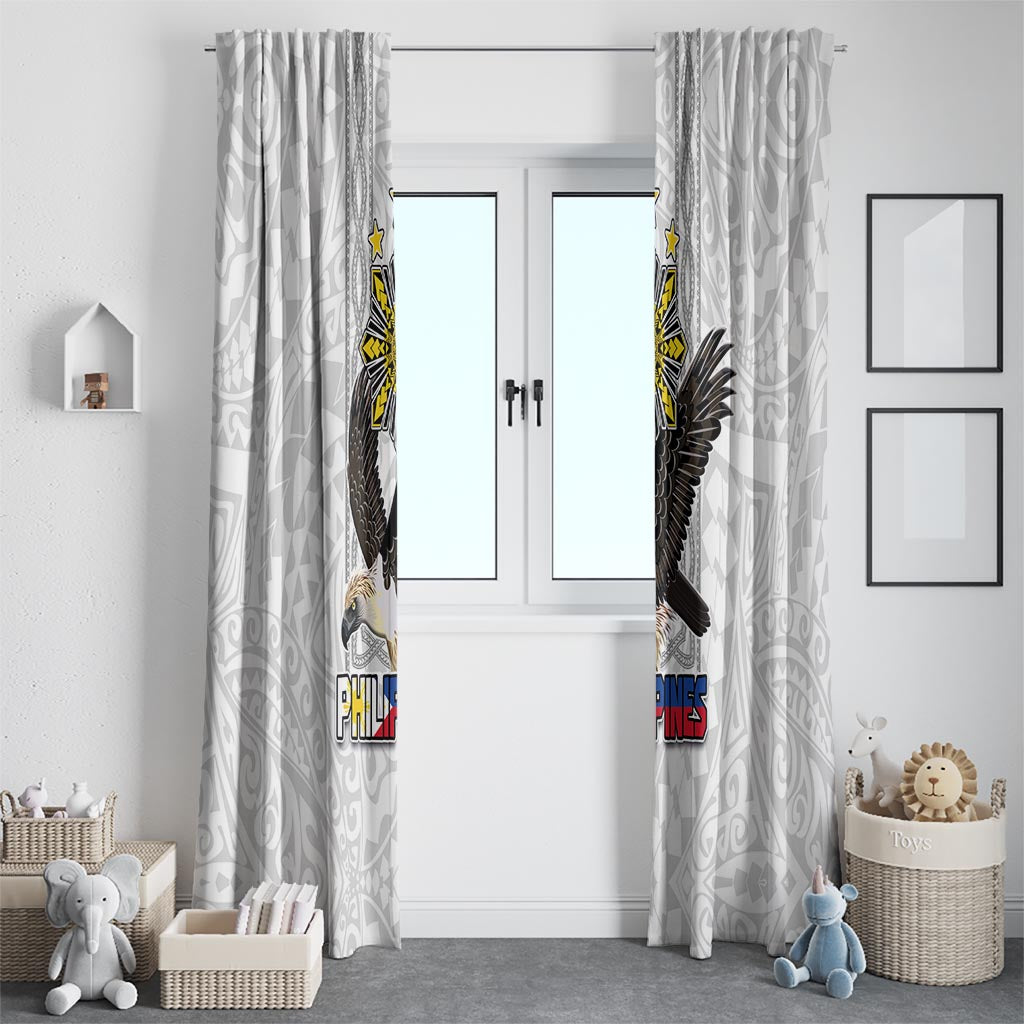 Philippines Eagle Week Window Curtain Polynesian Pattern Barong Style
